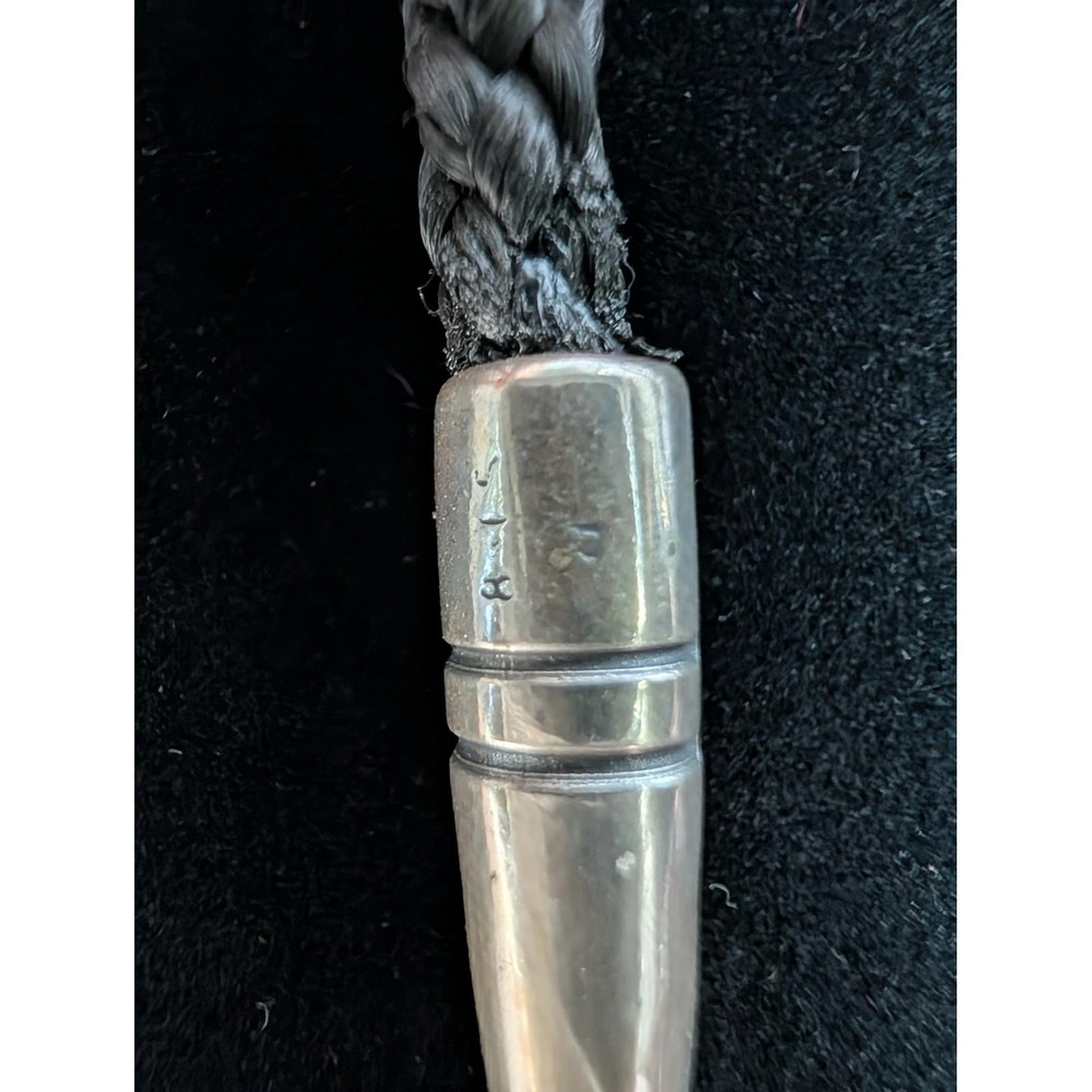 Signed Viking Norse 830 Silver Black Braided Leather Cord Bolo Tie‎ - Picture 5 of 11